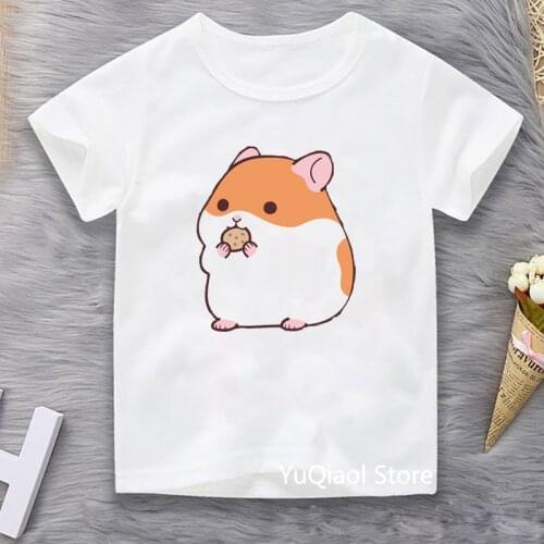 Lovely Hamster/Fox/Unicorn/Bear/Pig/Tiger/Leopard Animals Print Childrens T-Shirts Boys Girls Clothes Summer Top Kids Tshirt