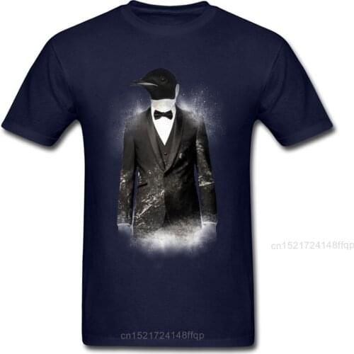 Printed On Blizzard Penguin T Shirt Mens TShirt Hip hop T-shirt Christmas Gift Tops Tees Funky Round Collar Pure Cotton Sweaters