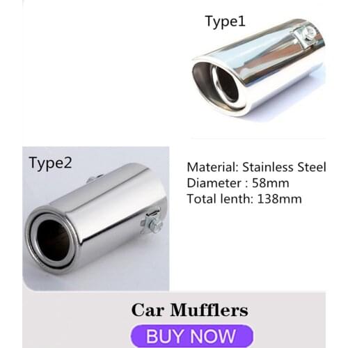 Nozzle For Muffler Exhaust System Exhaust Tip Systems Vehicle Chrome Exhaust Tip Steel Stainless Chrome Lining Car Accessories