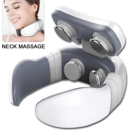 New Electric Neck Massager Magnetic Pulse Back Power Control Far Infrared Heating Pain Relief Health Care Neck Relaxation