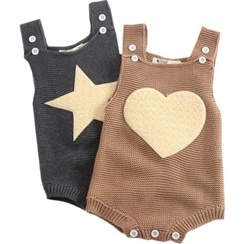 Autumn Winter Newborn Rompers Knit Baby Boys Rompers Clothes Woolen Cotton Infant Baby Girls Overalls Jumpsuit