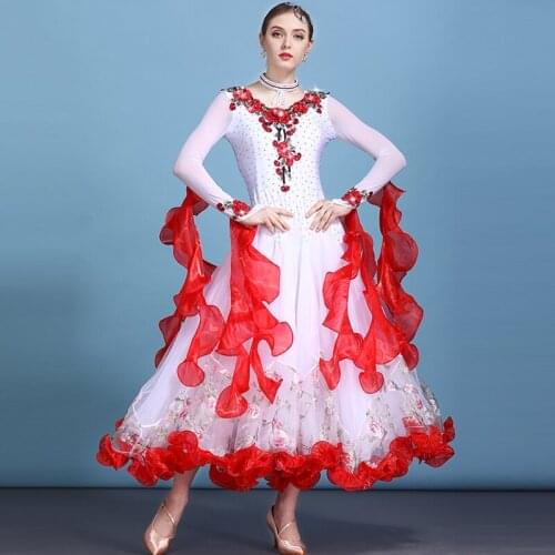 Ballroom Dance Competition Dresses Women Waltz Standard Dance Performance Clothing Romantic Tango Foxtrot Stage Dress DC4402