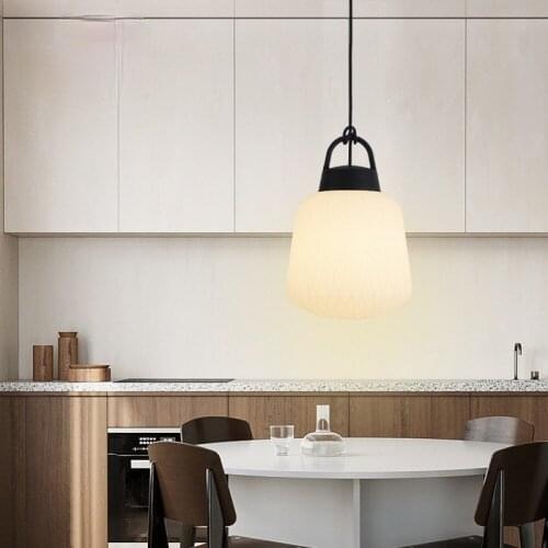 Simple coffee shop E27 ceiling chandelier Creative rotomolding restaurant bar white dust-proof and moisture-proof chandelier