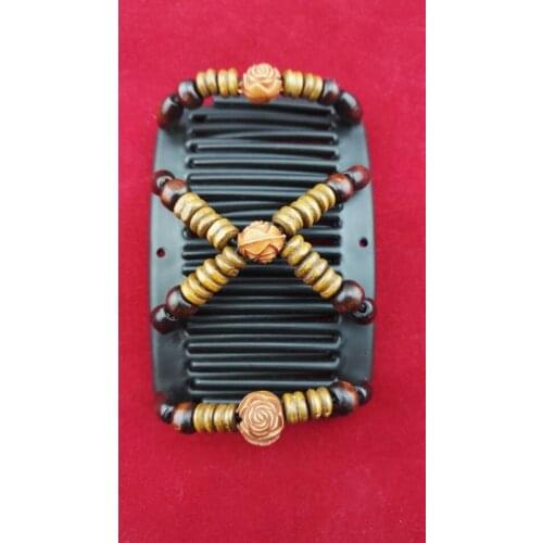 Rosebudes brown beads smaller comb 20 pcs/lot professional work lady hair accessory classical comb thin hair comb