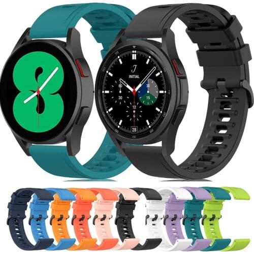 For Samsung Galaxy Watch 4 44mm 40mm Strap Quick Release 20mm Silicone Watchband For Galaxy Watch 4 Classic 42mm 46mm Bracelet