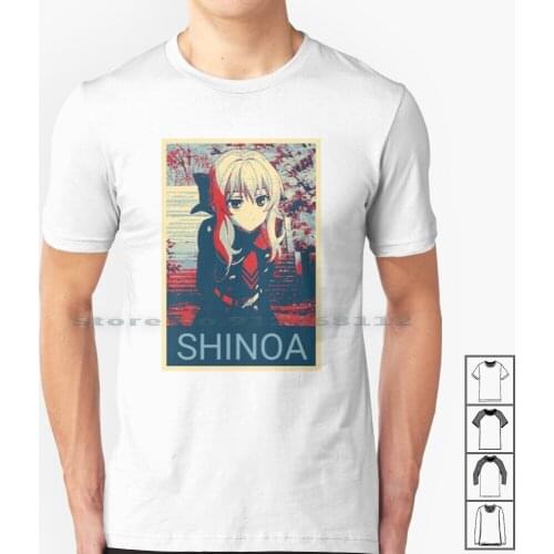 Seraph Of The End - Shinoa T Shirt 100% Cotton Owari No Seraph Seraph Of The End Vampire Reign Mikaela Hyakuya Shinoa Hiragi Hop