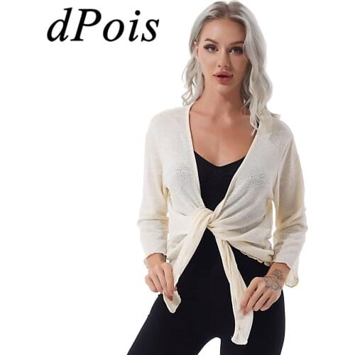Womens Sheer Bolero Shrug Shawl Solid Color 3/4 Sleeve Open Front Ruffle CardiganElegant Bridal Wedding Wraps Fashion Cover Up