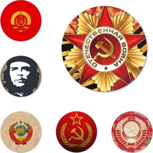 Soviet Union USSR Grunge Flag Icons Pins Badge Decoration Brooches Metal Badges For Backpack Decoration 58mm