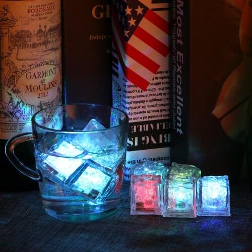 1/12pcs DIY light ice cube / colorful touch sensor night light / LED flash ice cubes Dropshipping Christmas Decoration Supplies