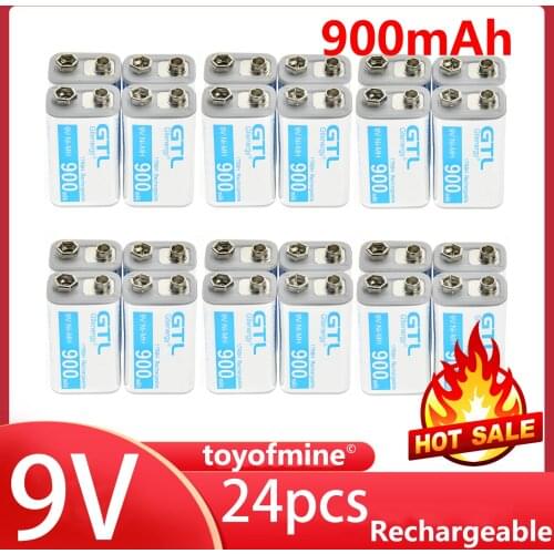 1pcs Durable 9V 9 Volt 900mAh Power Ni-Mh Rechargeable Battery Cell PPS block