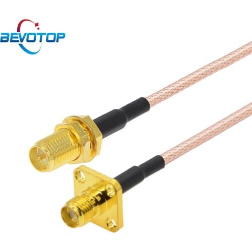 10pcs SMA Female Panel Mount to RP SMA Female Coaxial Cable WiFi Router Antenna Extension Cable RG316 Coax Jumper Pigtail Cable