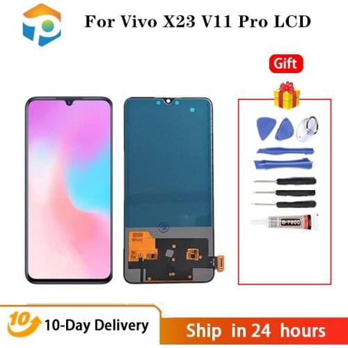 100% Tested AAAA New OLED Display For Vivo X23 V11 Pro LCD Touch Screen Digitizer Assembly Support Fingerprint 6.41 Inch