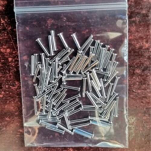 27pcs D1mm*7.5mm*1.8mm module power pin flat head cap straight needle tin-plating