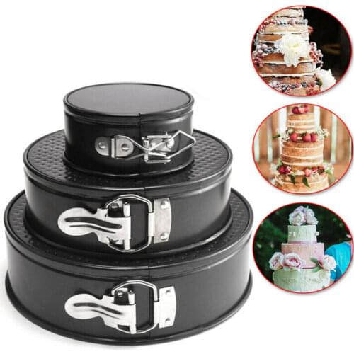 3PCS Non-Stick Cakes Molds Spring Form Round Cake Baking Bake Mould Tary Pan Bakeware