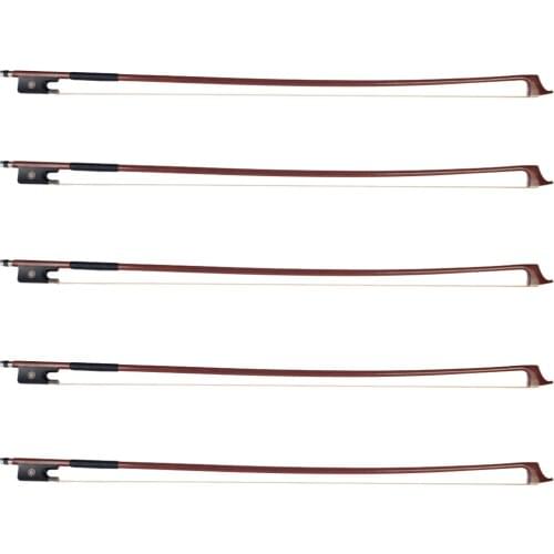 5 Pieces Brazilwood 3/4 Cello Bows Brown Musical Instrument Accessory