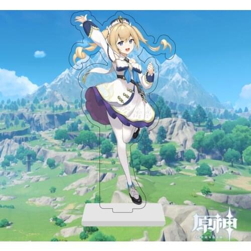 Anime Figure Genshin Impact Zhongli Diluc Venti Klee Keqing Qiqi Acrylic Stand Model Plate Desk Decor Standing Sign Fans Gifts