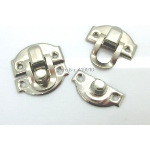 Free Shipping-50 Sets Jewelry Wooden Case Boxes Making Lock Latch Hardware Silver Tone 28mm x 27mm 27mm x 13mm J1811