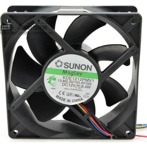 Free Shipping SUNON KDE1212PMV1 12038 DC 12v 0.7A 8.4W 12cm 4-pin PWM fan thermostat 120*120*38 mm