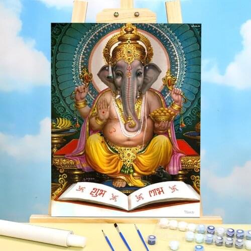 Buddha India Ganesha DIY Painting By Numbers Package Oil Paints 50*70 Paiting By Numbers Wall Paintings Crafts Handiwork