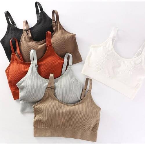 Women Yoga Sports Bras Seamless Underwear Female Breathable Wrapped Tube Top Sexy Beauty Back Adjustable Sling Vest Lingerie