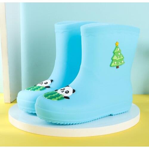 Children Fashion Rain Boots Little Kids Autumn And Winter Cartoon Animal Water Shoes For Boys And Girls Children PVC Shoes 4-8y