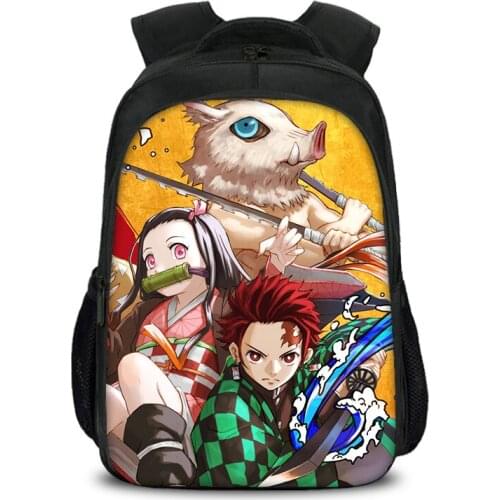 Japan Style Children School Backpacks Demon Slayer Kimetsu No Yaiba School Bags For Girls Teenagers Backpack Men Mochila