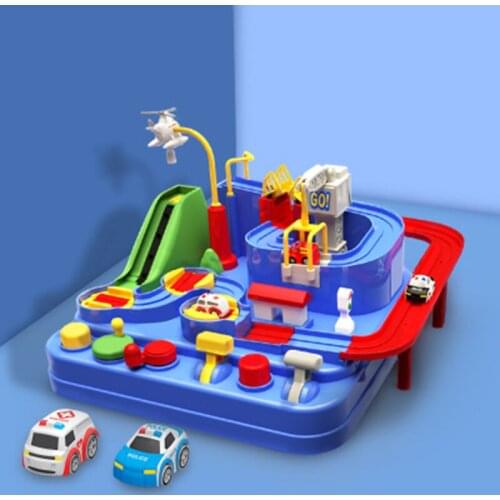 Kids Set Car Track Adventure Game Transport Portable Cool Interactive Railway Racing Funny Educational Children Toys Gift AA50