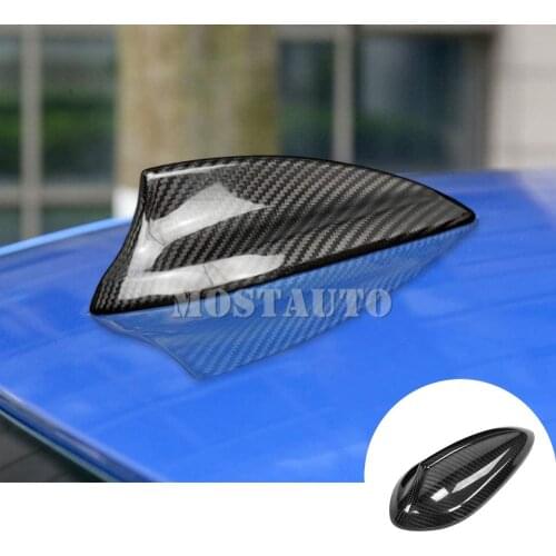 For BMW 2 Series 3 Series 4 Series F22 F30 F32 F34 F36 Real Carbon Fiber Car Roof Shark Fin Antenna Cover Trim Black/Red 1pcs