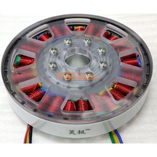 His very small hollow shaft permanent magnet brushless dc motor of 400 w motor hall flat thin disc generator