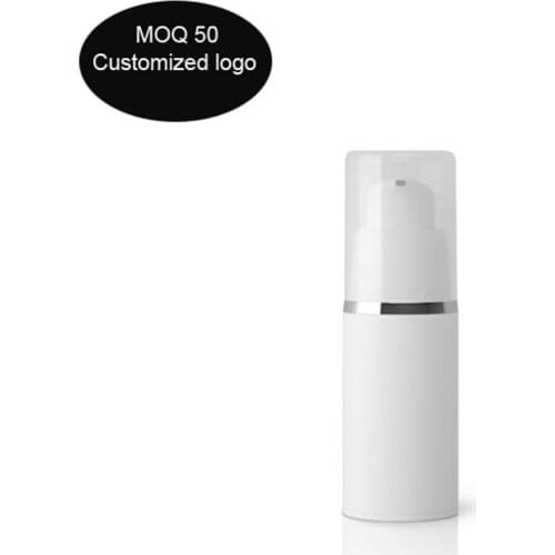 Customized logo 15ml 30ml 50ml cylinder PP airless bottle vacuum pump bottle lotion bottle used for Cosmetic Containe