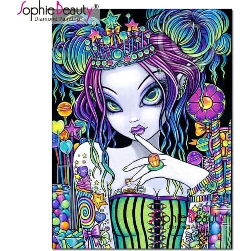 MOONZERO Full Square/Round 5D Diy Diamond Painting Cross Stitch Beauty Girl Diamond Embroidery Mosaic Cartoon Home Decor 202015