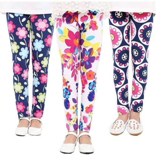 Baby Kids Childrens printing Flower Toddler Classic Leggings girls pants Girls legging 2-14Ybaby girl leggings