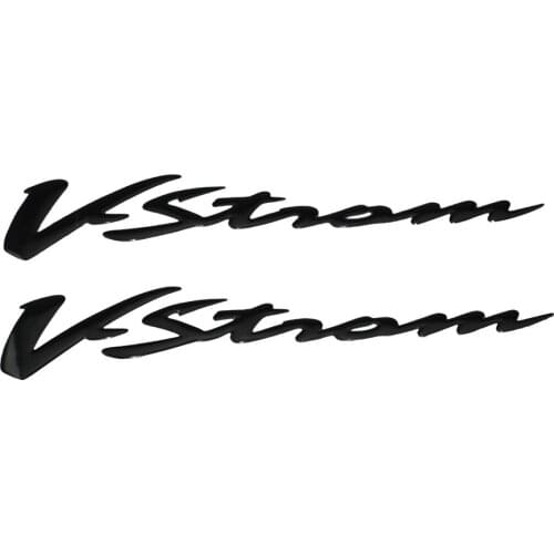 KODASKIN Motorcycle Emblem Sticker Decal Emblem Raise 3D for DL650 DL1000 V-strom 2 pieces black color