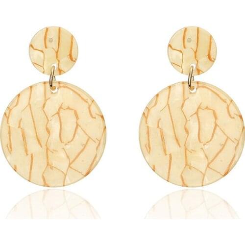 MISANANRYNE New Fashion Double Circle imitation Marble Stone Earrings for women drop earrings jewelry women gift