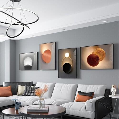 Fashion Art Decorative Paintings Light Luxury Modern Cool Background Wall Picture Frame Black Golden Metal Photo Frame For Offic