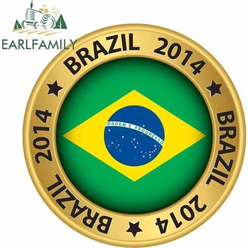 EARLFAMILY 13cm X 12.9cm for Brazil 2014 Football World Cup Car Decal Bumper Window Personality Creative Stickers Waterproof