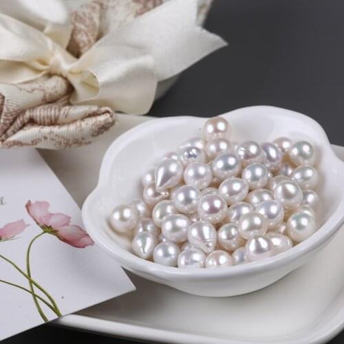 Natural White Color Drop Shape Loose Pearl Bead For DIY Earring And Pendant