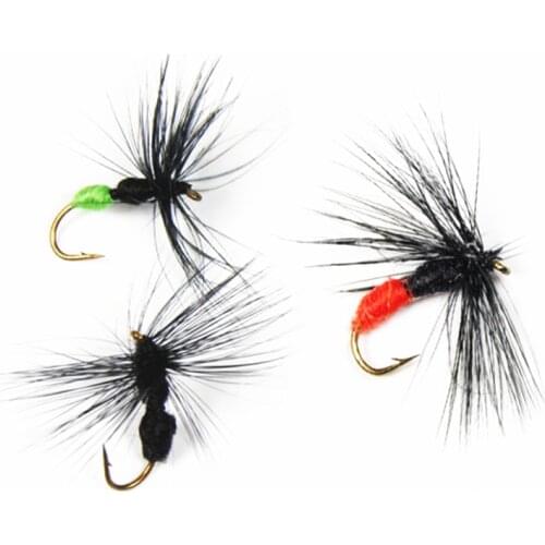 New 1/2 PCS #10 Bionic Ant Bait Red Black Green Fly Fishing Bait Fly Fishing Hair Hook Fishing Lure Spoon Lure Swimbait