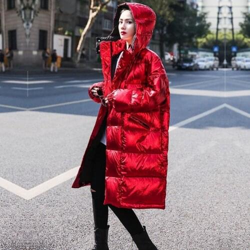 New over knee cotton padded jacket medium long cotton padded jacket for women