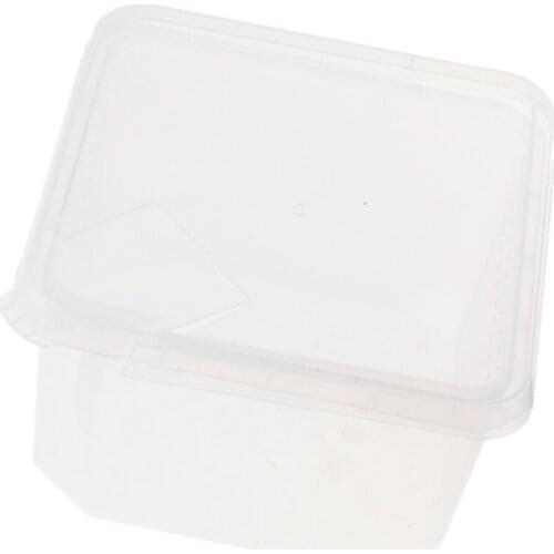 Plastic Insect Snake Spider Habitat Feeding Box Cage Container 12x12x7cm