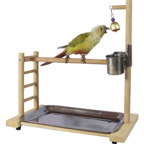 Birdcage Stands Parrot Play Gym Wood Conure Playground Bird Cage Stands Accessories Birdhouse Decor Table Top PlayStand
