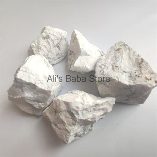 Natural White Turquoise Stone Mineral Specimen Healing Gravel Planting Pot Aquarium Fish Tank Decor Home Caft