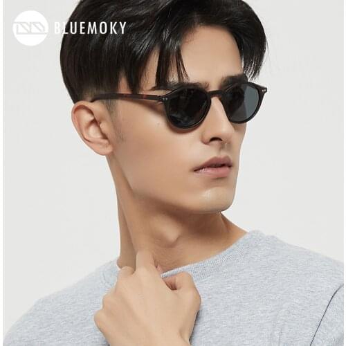BLUEMOKY Vintage Round Polarized Sunglasses For Men Women Brand Design Square UV400 Sun Glasses Shades Eyewear Gafas De Sol