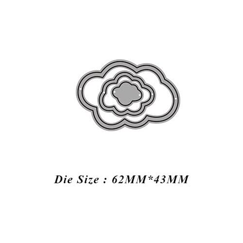 Three Clouds Metal Cutting Dies Scrapbooking Craft Mold Cut Die Stencil Handmade Paper Card Make Template Embossing 2021