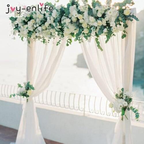 48cm x 10m Mariage Yarn Tulle Roll Sheer Crystal Organza Fabric For Rustic Wedding Decor Baby Shower Birthday Party Event deco