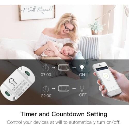 Tuya 10A Smart Timer Wireless Switches Module Wifi Smart Switch Smart Home APP Automation Compatible With Alexa Google Home