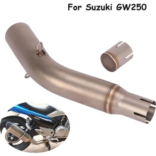 For Suzuki GW250 Motorcycle Exhaust Mid Link Connect Pipe Slip on 51mm Muffler Stainless Steel