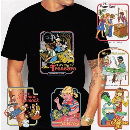 2020 Satan Demon Grim Reaper Satanism Hell Funny T Shirt Harajuku Lets Summon Demons T-Shirt Summer Unisex Streetwear Tee Tops