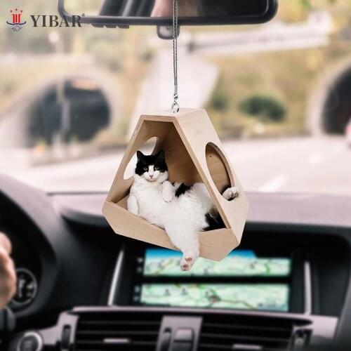 Funny Flying Cat Pendant Car Backpack Ornaments Cute Car Hanging Ornament Decor