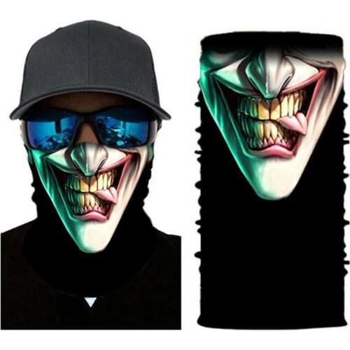 3D Protective Mask Men Balaclava Venom Neck Gaiter Cycling Sunscreen Bandana Punisher Hiking Scarves Ski Camping Hood Headwear